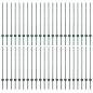 Preview: Zaunpfähle 44 Stk U-Kanal Grün 140 cm Stahl