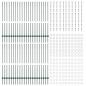 Preview: Zaunpfosten 44 Stück U-Kanal Grün 180 cm Stahl