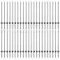 Preview: Zaunpfosten 88 Stk U-Kanal Grau 140 cm Stahl