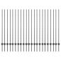 Preview: Eingebetteter Zaunpfosten 22 stk. Grau 180 cm