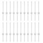 Preview: ARDEBO.de - Zaunpfosten 22 Stk. U-Kanal Silber 80 cm Stahl