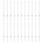 Preview: Eingebetteter Zaunpfosten 22 stk. Silber 120 cm