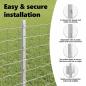 Preview: Eingebetteter Zaunpfosten 22 stk. Silber 120 cm