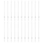 Preview: Zaunpfosten 44 Stk U-Kanal Silber 160 cm Stahl