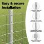 Preview: Zaunpfosten 44 Stk U-Kanal Silber 160 cm Stahl