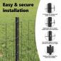 Preview: Euro-Zaun mit Pfosten 10 x 0,4 m PVC-beschichteter Stahl Grau