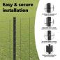 Preview: Eurozaun mit 10 U-Pfosten Grau 1.6x10 m Stahl