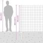 Preview: Eurozaun mit 10 U-Pfosten Grau 1.6x10 m Stahl