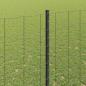 Preview: Eurozaun mit 10 U-Pfosten Grau 1.6x10 m Stahl
