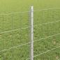 Preview: Eurozaun mit Pfosten 25 x 0,8 m Verzinkter Stahl Silber Netz