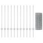 Preview: Euro-Zaun mit 11 U-Posten Silber 0.8x25 m Stahl
