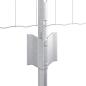 Preview: Eurozaun mit 11 U-Pfosten Silber 0,6x50 m Stahl