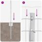 Preview: Euro-Zaun mit 11 U-Posten Silber 0.4 x 50 m Stahl