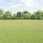 Preview: ARDEBO.de - Maschendrahtzaun mit 20 U-Pfosten Silber 1.2x10 m Stahl