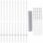 Preview: Maschendrahtzaun mit 20 U-Pfosten Silber 1.2x10 m Stahl