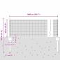 Preview: Geschweißter Drahtzaun mit 5 U-Posten Silber 0.4x10 m Stahl
