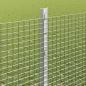 Preview: Verzinkter Drahtzaun mit 10 U-Pfosten Silber 1.2x10 m Stahl