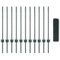 Preview: Geschweißter Drahtzaun mit 11 U-Pfosten Grün 0,8x25 m Stahl