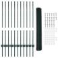 Preview: Gartenzaun Set Set von 2 Grün Metall, Kunststoff 25 x 1 m Zaun