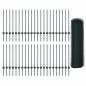 Preview: Zaunpfosten 11 Stück U-Channel Grün 80 cm Stahl, Sechseckzaun Grün 0,8x100 m Stahl