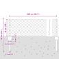 Preview: Zaunpfosten 5 Stück U-Kanal Grau 40 cm Stahl, Hexagonzaun Grau 0,4x10 m Stahl