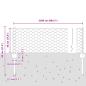Preview: Zaunpfosten 11 Stück U-Kanal Grau 40 cm Stahl, Sechseckzaun Grau 0,4x25 m Stahl