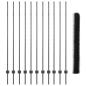 Preview: Zaunpfosten 22 Stk. U-Channel Grau 160 cm Stahl, Sechseck-Zaun Grau 1.6x25 m Stahl