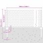 Preview: Zaunpfosten 11 Stück U-Kanal grau 60 cm Stahl, Hexagonzaun grau 0,6x50 m Stahl