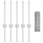 Preview: Zaunpfosten 5 Stk U-Profil 40 cm Galvanisierter Stahl, Sechseckzaun 0,4 x 10 m Galvanisierter Stahl