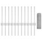 Preview: Zaunpfosten 11 Stück U-Channel 40 cm feuerverzinkter Stahl, Hexagon Zaun 0,4x25 m feuerverzinkter Stahl