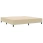 Preview: Boxspringbett Hellgrün Grau 200x200 cm Cordstoff