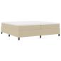 Preview: Boxspringbett Hellgrün Grau 200x200 cm Cordstoff
