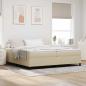 Preview: Boxspringbett Hellgrün Grau 200x200 cm Cordstoff