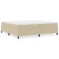 Preview: Boxspringbett Hellgrün Grau 200x200 cm Cordstoff