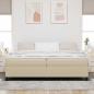 Preview: Boxspringbett Hellgrün Grau 200x200 cm Cordstoff