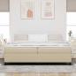 Preview: Boxspringbett Hellgrün Grau 200x200 cm Cordstoff