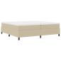 Preview: Boxspringbett Hellgrün Grau 200x200 cm Cordstoff