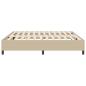 Preview: Boxspringbett Hellgrün Grau 200x200 cm Cordstoff