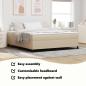 Preview: Boxspringbett Hellgrün Grau 200x200 cm Cordstoff