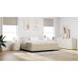 Preview: Boxspringbett Hellgrün Grau 200x200 cm Cordstoff