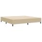 Preview: Boxspringbett Hellgrün Grau 200x200 cm Cordstoff