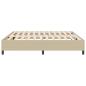 Preview: Boxspringbett Hellgrün Grau 200x200 cm Cordstoff