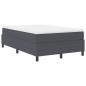 Preview: Boxspringbett mit Matratze Dunkelgrau Kleines Doppelbett Cordstoff