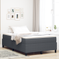 Preview: Boxspringbett mit Matratze Dunkelgrau Kleines Doppelbett Cordstoff
