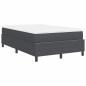 Preview: Boxspringbett mit Matratze Dunkelgrau Kleines Doppelbett Cordstoff
