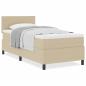 Preview: Boxspringbett mit Matratze Hellgrün Grau 100x200 cm Cordstoff