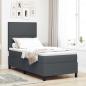 Preview: ARDEBO.de - Boxspringbett mit Matratze Dunkelgrau Einzel Cord-Stoff