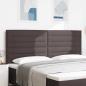 Preview: Kopfteile Linien Design Dunkelbraun 200 cm Stoff