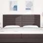 Preview: Kopfteile Linien Design Dunkelbraun 200 cm Stoff