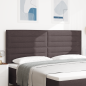 Preview: Kopfteile Linien Design Dunkelbraun 200 cm Stoff